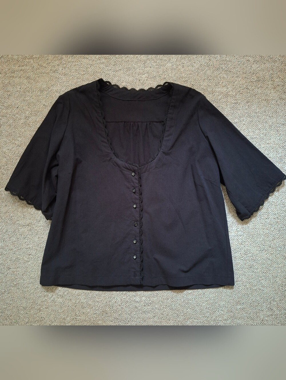 Black Cotton Blouse